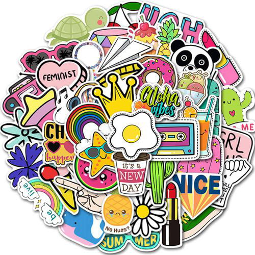 50pcspack Inspirational phrases Creative Graffiti Stickers For Skateboard Helmet Bicycle Computer Notebook Car Children's Toys