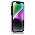 thumbnail image 5 of Compatible With iPhone 13 Mini Phone Case Back Double-buckle Knurling Design Card Pocket Kickstand PU Leather Shock-absorbent Anti-Fingerprint Lightweight Phone Cover,Purple, 5 of 9