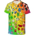 thumbnail image 2 of Boys Girls Battle for Dream Island Bfdi 3D Graphic T-Shirts Short Sleeve Tees Shirt for Kids, 2 of 7