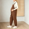 thumbnail image 2 of UAYOTSE Women's Maternity Jumpsuits Sleeveless Rib Knitted Straight Leg Overalls Romper,Sizes M, 2 of 9