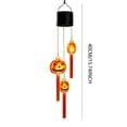 thumbnail image 3 of Halloween Solar Wind Chime Lights, Hanging Ghost Pumpkin Skull Decorative Lantern, Outdoor Garden Yard Porch Holiday Display, Haunted House Fall Festival Seasonal Decorative Lighting, 3 of 5