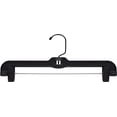 thumbnail image 1 of 2600PCBH Plastic Skirt/Pant Hanger with Black Metal Hook and Plastic Pinch Clips, Heavy Weight, 14", Black (Pack of 100), 1 of 5