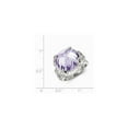 thumbnail image 2 of White Sterling Silver Ring Band Fashion Cubic Zirconia CZ Purple, 2 of 2