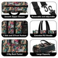 thumbnail image 3 of Teacher Tote Bag,Yorkie Dog and Flower Florals Teacher Utility Tote Bag,Large Work Tote Bags for Women with Multiple Pockets,Top Zipper Closure,13.8x10.6x6.7 Inch, 3 of 5