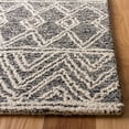 thumbnail image 3 of SAFAVIEH Micro-Loop Brayden Geometric Striped Wool Runner Rug, Ivory/Black, 2'3" x 7', 3 of 7