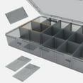 thumbnail image 7 of UNTERING Tool Box Small Parts 9/12/15/18/24 Compartments with Removable Dividers for Hardware Screws Bolts Nails Beads, 7 of 7