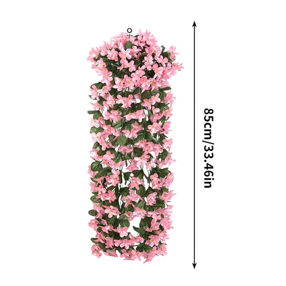 1 Packs Violet Silk Flower Garland Wall Hanging Wedding Home Decor Artificial Vine Plants for Ceiling Living Room Bedroom Party Backdrop 85cm