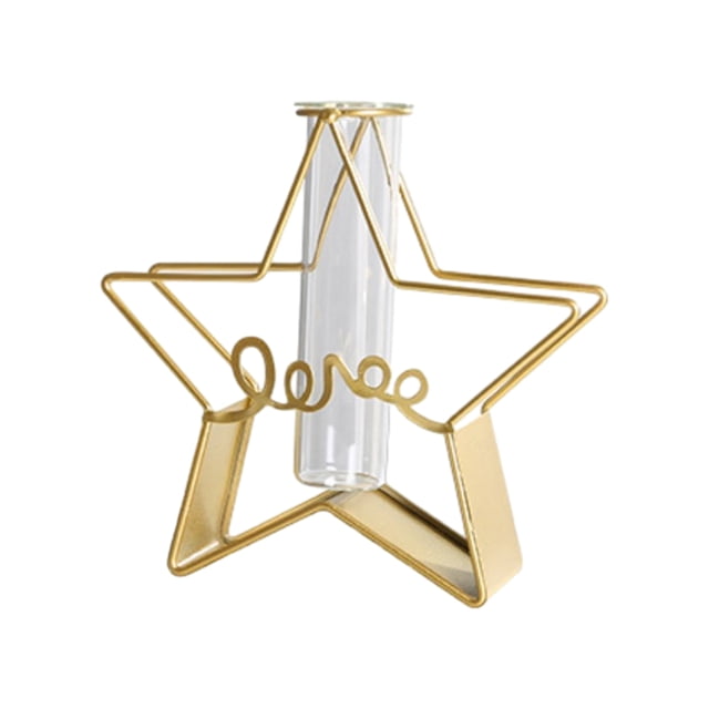 Billuyoard Florero decorativo dorado para centros de y ramos magníficos Floreros de vidrio para centros de Decoración del hogar A