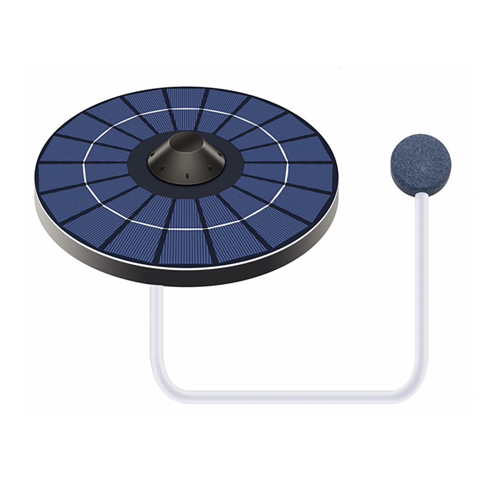 Solar Oxygen Pump with 2200mAh Battery, 0.8L/min Portable Aerator for Fish Tank & Pond, Silent Outdoor Solar Powered Air Pump, 6V 2.5W Panel, 150cm Tube, Auto On/Off for Aquarium & Fishing