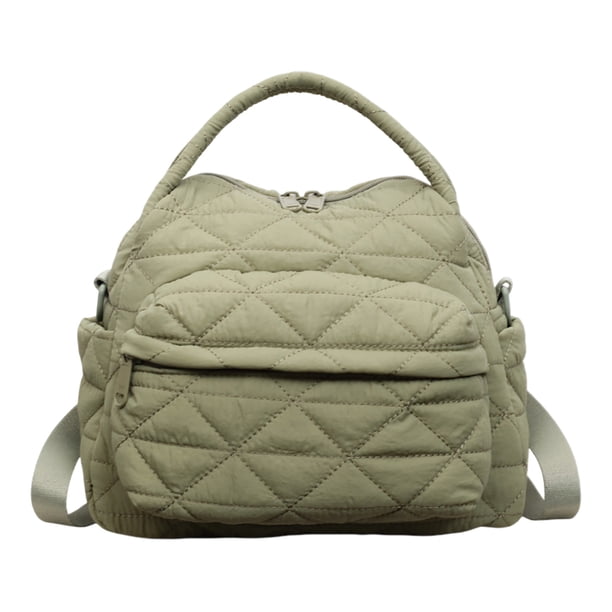 Elegante bolso de hombro de color liso, moderno, con cremallera, bandolera, asas superiores y asa de mano