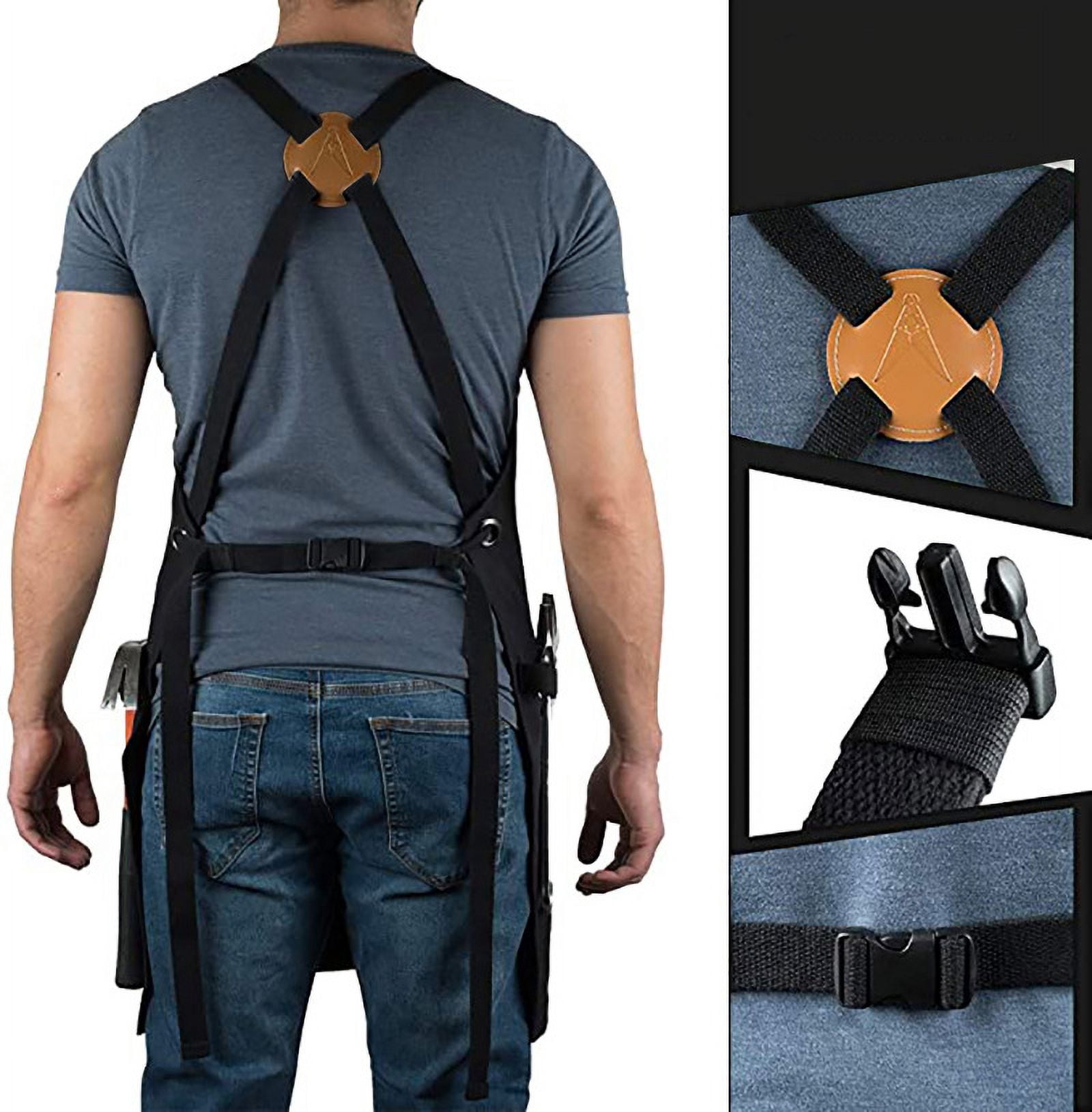 Chef, BBQ and Work Apron with Bottle Opener and Hand Towel - Durable  Cotton Canvas, Brass Hardware and Cross Back Straps - For Men, Women, Grilling, and Cooking