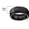 thumbnail image 3 of Men's Stainless Steel Lord's Prayer Spinner Fidget Ring Anxiety Band Black 8MM, 3 of 3