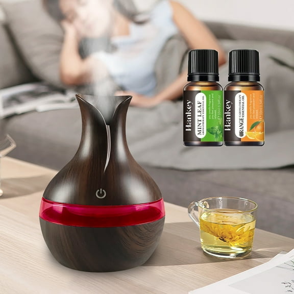 BRJSQ Mini 300ml Humidifier & Essential Oil Diffuser USB Powered for Travel Office & Small Spaces