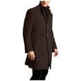 thumbnail image 2 of Fgnfyis Mens Jackets Lightweight Fashion Handsome Long Wool Overcoat Comfortable Warm Soft Coat Mens Coats and Jackets Coffee XL, 2 of 5