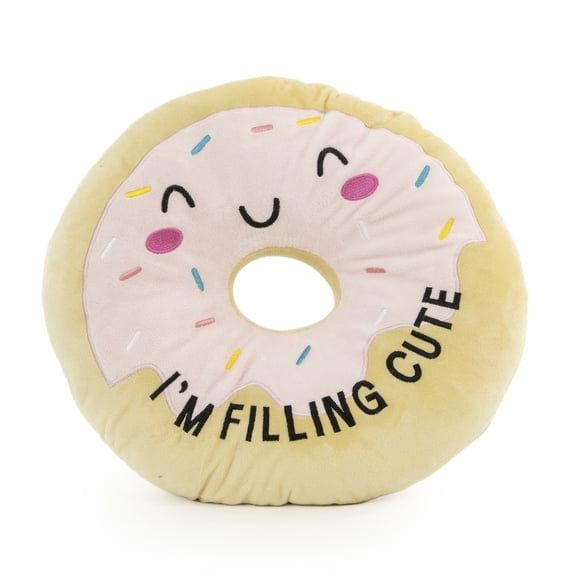 Jumbo Donut Plush Funny Character, Soft Collectible Stuffed Plush Toy, 12M 