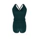 thumbnail image 5 of Conjunto de Bikini de Cintura Alta para las Mujeres de Corte Alto Correa sin Espalda Color Bloque Fuera Del Hombro Traje de Baño, 5 of 7