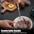 thumbnail image 2 of Potato Masher, Heavy Duty Stainless Steel Food Masher, Multifunctional Kitchen Mashed Cooking Tool for Avocado Potatoes Beans Vegetable Fruits- silvery, 2 of 5
