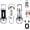 Silver+White+Black, variant on Orvyla Mini Keychain Flashlight, 1200 Lumens EDC Mini Keychains Flashlight, Portable Rechargeable Bright Keychain Flashlight, Rechargeable 7 Lights Modes, for Camping Outdoor (Silver)
