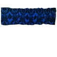 thumbnail image 2 of flocking damask taffeta window valance 56 wide royal blue, 2 of 2