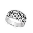 thumbnail image 4 of Oxidized Heart Filigree Love Promise Ring .925 Sterling Silver Band Jewelry Female Male Size 7, 4 of 4
