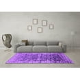 thumbnail image 3 of Ahgly Company Indoor Round Oriental Purple Industrial Area Rugs, 6' Round, 3 of 4