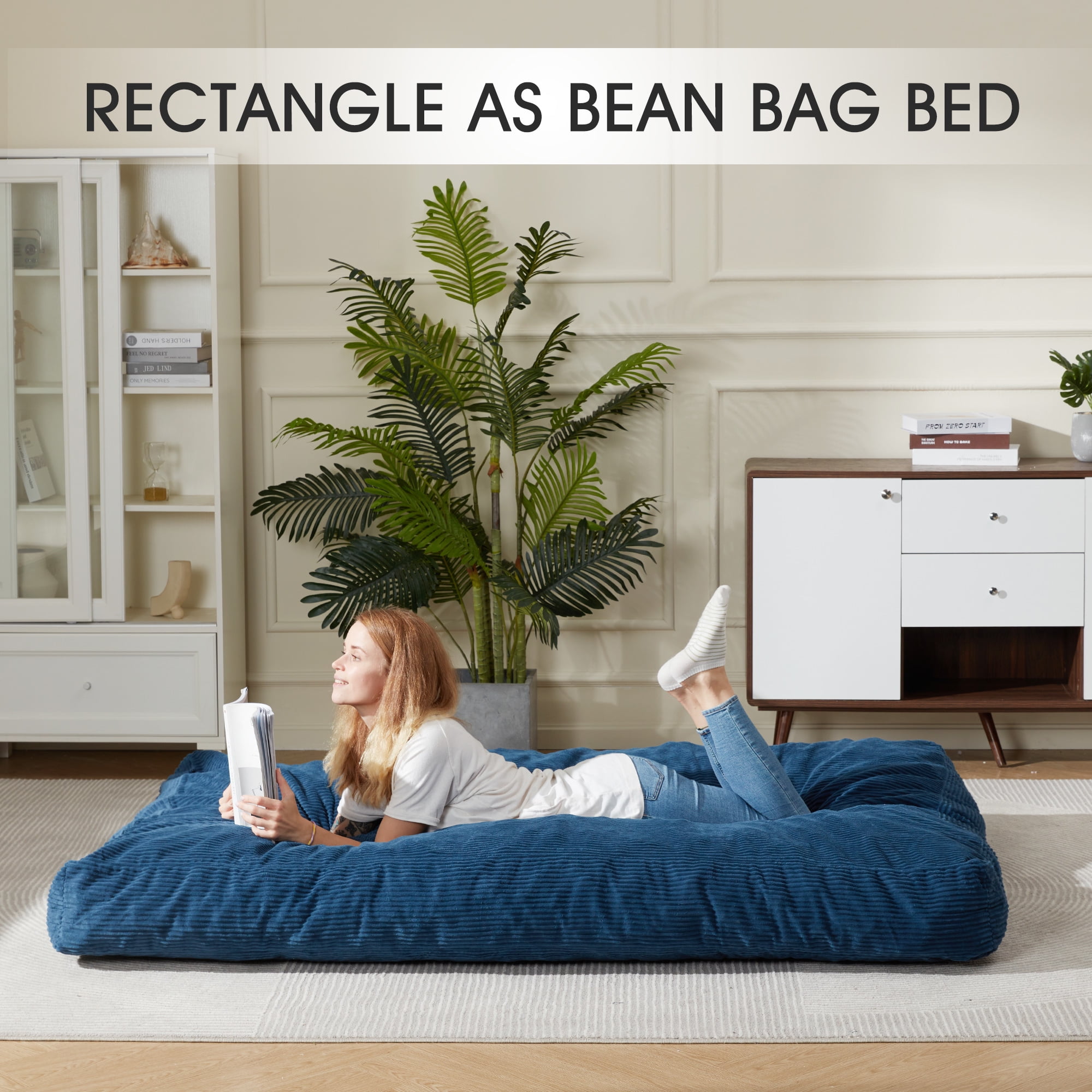 Corduroy sofa bed online bean bag