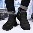 thumbnail image 5 of Xmyrz Mens Snow Boots Slip Resistant Walking Side Zip Up Fleece Cozy Vogue Wide Calf Boots Winter Boots Mens Shoes, 5 of 7