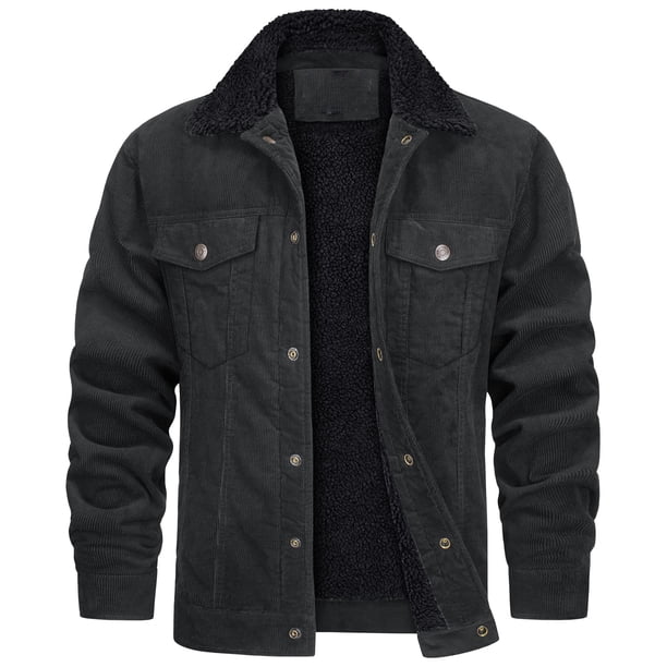 Chaqueta de hombre 2023 nueva chaqueta de pana con solapa de manga larga de felpa suelta e informal para hombre