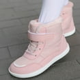 thumbnail image 5 of CYRBOKO Girls Snow Boots, Thermal Athletic Casual Fleece Skiing Shoes Pink Size 1 (Big Kids), 5 of 5