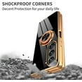 thumbnail image 4 of Compatible for Samsung Galaxy Z Fold 5 Case with Ring Holder Kickstand [with Magnetic] Soft TPU Shockproof Electroplated Protective Phone Case for Galaxy Z Fold 5 Black, 4 of 6