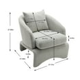 thumbnail image 4 of Living Room Accent Chair With Metal Back Curved Edges Upholstered Leisure Sofa Chair For Bedroom Waiting Room Office, 4 of 9
