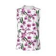 thumbnail image 4 of Yiaed Orchids Flowers Print Men's Singlet Vests Summer Running Muscle Tank Tops Gym Undershirt Round Neck Sleeveless for man, 4 of 5