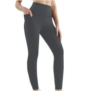 Qertyioot Women's Lifting Bubble Hip Exercise Pants with Pockets,Yoga Pants for Women High Waisted Leggings