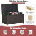 thumbnail image 3 of Patiojoy Outdoor 50 Gallon Wicker Storage Box PE Rattan Storage Container with Lid Deck&Waterproof Liner Mix Brown, 3 of 10