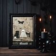 thumbnail image 7 of Ghost and Black Pug Coffee Time Poster Wall Decor Spooky Cute Ghost Dog Canvas Art Prints Painting Picture Artwork Home Spooky Halloween Decoration No Frame, 7 of 7