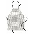 thumbnail image 1 of Jazz Music Apron, Repetitive Men Playing Instruments Performing on a Plain Backdrop, Unisex Kitchen Bib with Adjustable Neck for Cooking Gardening, Adult Size, Dark Taupe White, by Ambesonne, 1 of 4