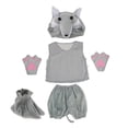 thumbnail image 1 of Juego de 5 piezas de disfraces de felpa de animales para niños, con forma de , sombrero incluido, pantalones cortos, guantes, zapatos para fiesta Zulema Pijamas de animales para niños, 1 of 8