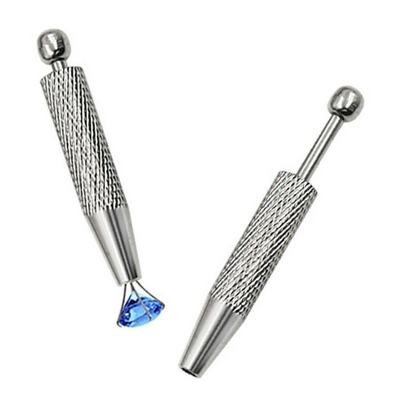 Piercing Ball Grabber Tool Pick Up Tool w/ 4 Prongs Holder Diamond