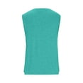 thumbnail image 5 of tklpehg Womens Tank Tops V-Neck Button Tank Tops Going Out Tops Casual Sleeveless Tee Shirt Summer Lightweight Loose Blouses Solid Color Vintage Tshirt (Mint Green,M), 5 of 5