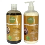 Shuala Jamaican Black Castor Oil Curls Conditioning Shampoo & Conditioner Set, Fresh, 2 Piece