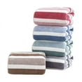 thumbnail image 2 of XmhyTop-A Juego de 3 toallas de coral ultrasuaves para baño, de secado rápido y absorbentes, color azul., 2 of 5