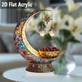 thumbnail image 3 of TOPRenddon Islamic Elegant Crescent and Lanterns Desktop Ornament, Transparent Acrylic Ramadan Decor, Weighted Base Anti-Tipping Ornament for Home Office Festive Decoration, 3 of 4