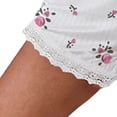 thumbnail image 4 of Enjoytime Womens Pajama Sets Summer Casual Print Lace Matching Sleepwear V-Neck Short Sleeve Shirts Shorts 2 Piece Pjs Set, 4 of 5