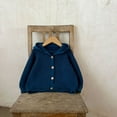 thumbnail image 6 of Xudanell Girls Cardigan Sweater School Uniforms Toddler Long Sleeve Button Knit Solid Sweaters Tops (Blue,6-12 M), 6 of 6