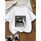 thumbnail image 1 of Chic Fashion Glasses Cat Graphic Tee for Girls - Comfy Polyester Blend, Round Neck Short Sleeve Summer Top, Perfect for Outdoor Play & Casual Wear, Ages 8-14, 1 of 6