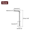 thumbnail image 2 of Unique Bargains 80 Pack L Shape Hooks, 1 Inch Right Angle Screw Hooks for Hanging, Silver, 2 of 7