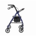 thumbnail image 2 of Andador con ruedas Medline con asiento, de acero, con ruedas de 6 pulgadas, soporta hasta 350 lb, color azul, 2 of 4