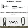 thumbnail image 4 of MoKo Retractable Phone Lanyard Strap, Anti-Theft Phone Tether Leash Harness with Carabiner Clip for Outdoor Hiking Skiing Fishing Kayaking, Fits iPhone and Most Smartphones, Black, 4 of 9