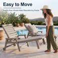 thumbnail image 5 of MINDYES Outdoor Chaise Lounge Chairs Set of 2, Adjustable Pool Lounge Chairs Patio Recliners for Poolside and Backyard, Gray, 5 of 8