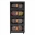 thumbnail image 7 of Black,19.69" Side Wide Folding Storage Cabinet ,4 Tiers,19.69"×11.81"×40.55",Collapsible Storage Bins with Magnetic Door, Plastic Storage Cabinet with Wheels, 7 of 7